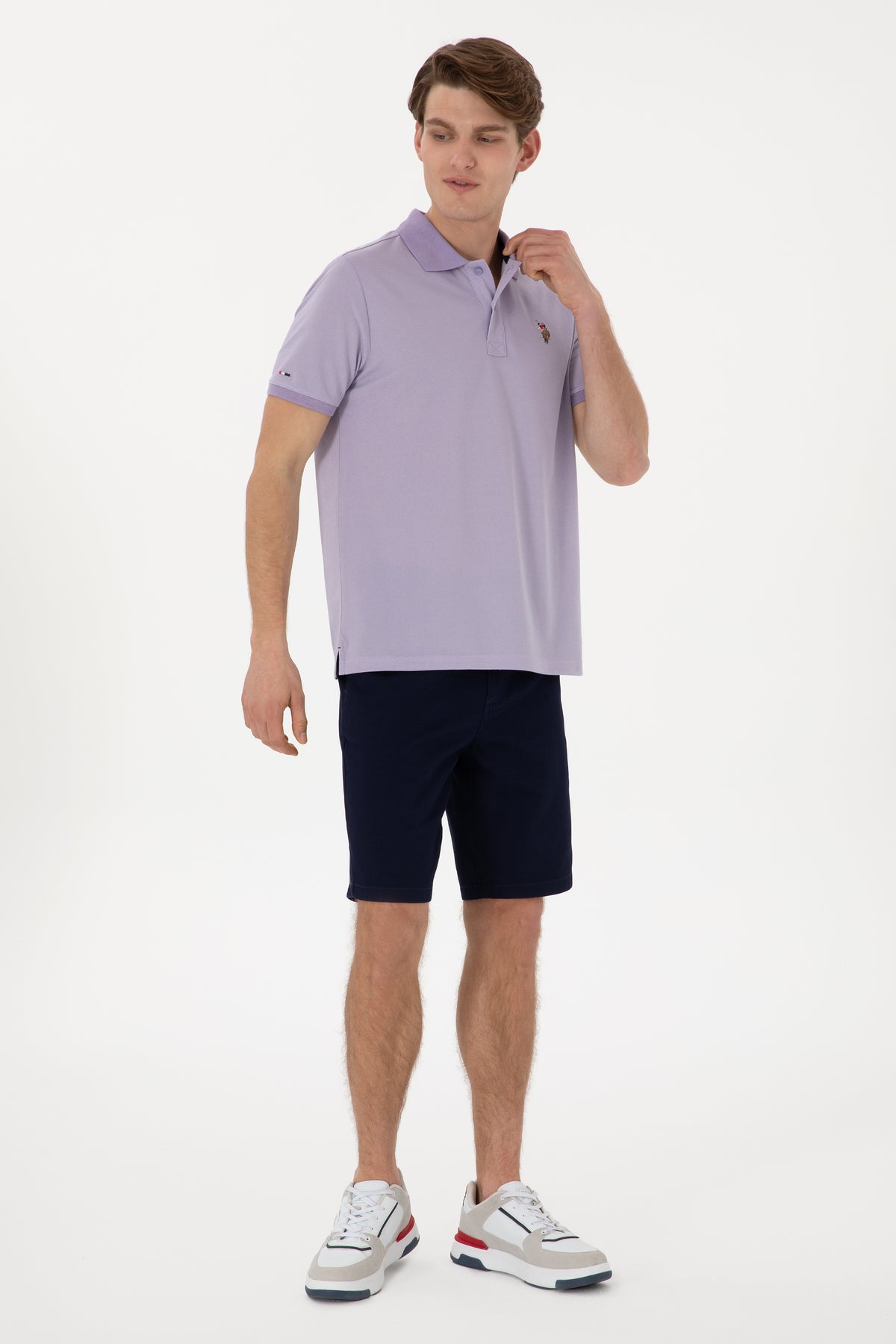 U.S. Polo Assn. lavanda muška polo majica