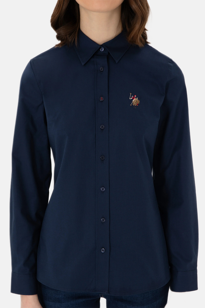 U.S. Polo Assn. teget plava ženska košulja s dugim rukavima-[SKU]