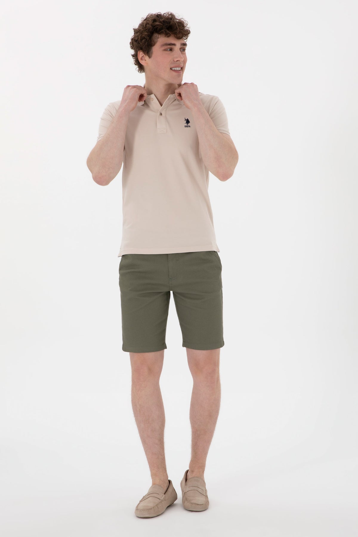 U.S. Polo Assn. maslinastozeleni muški šorc