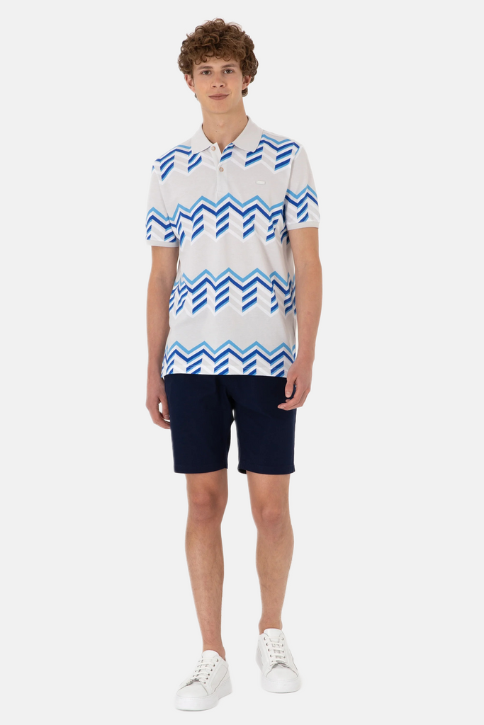 U.S. Polo Assn. siva muška majica s geometrijskim uzorkom-[SKU]