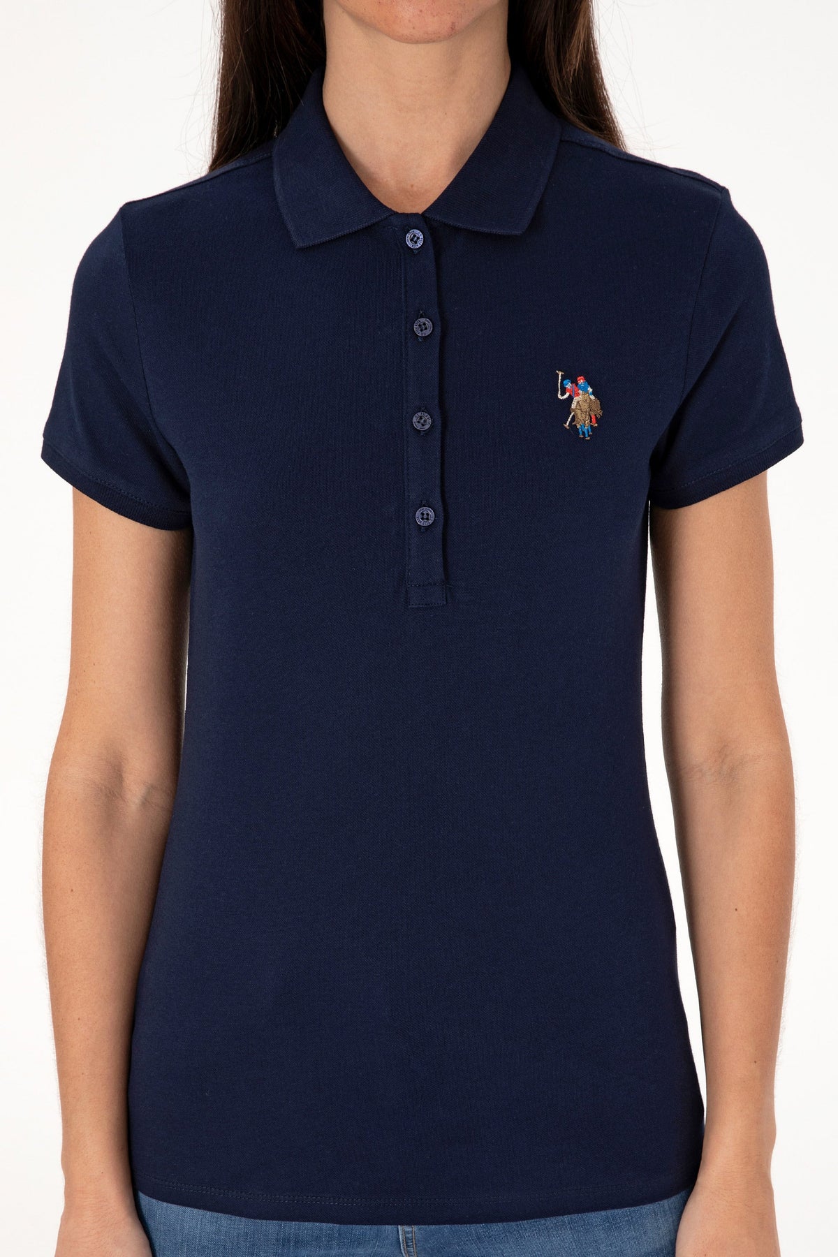 U.S. Polo Assn. teget ženska polo majica s malim logom