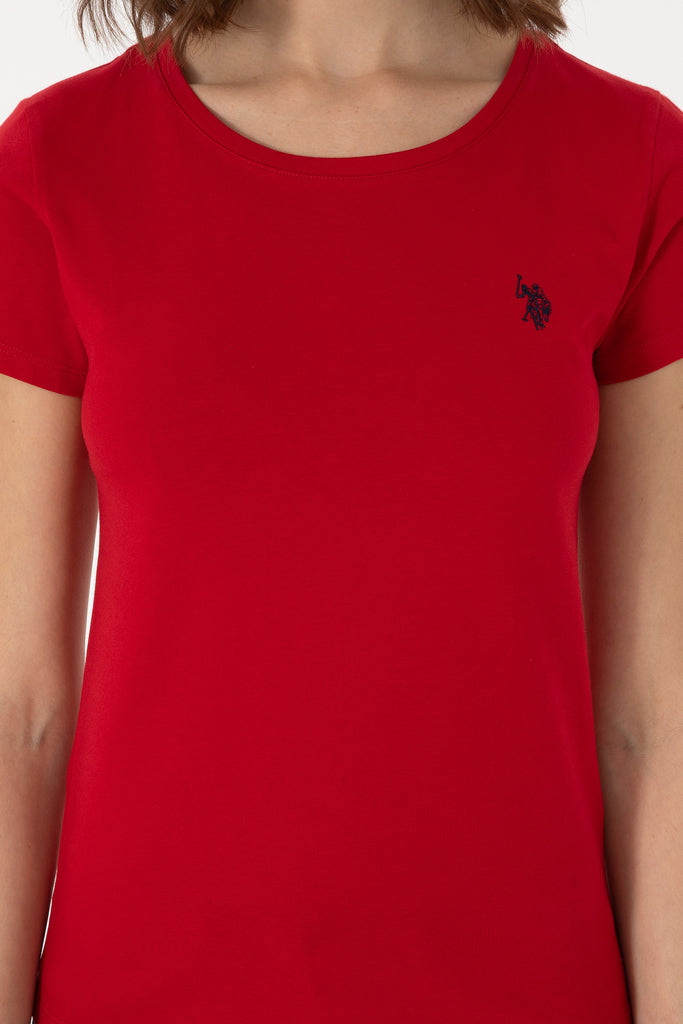 U.S. Polo Assn. crvena ženska majica s kratkim rukavima-[SKU]