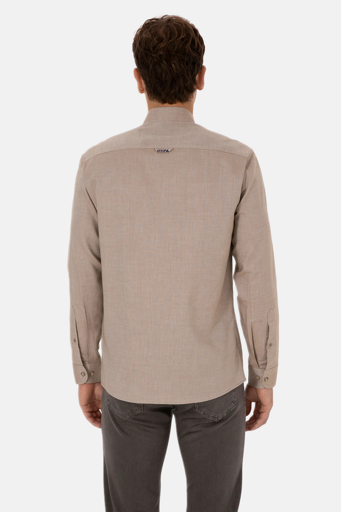 U.S. Polo Assn. khaki muška košulja s teksturom-[SKU]