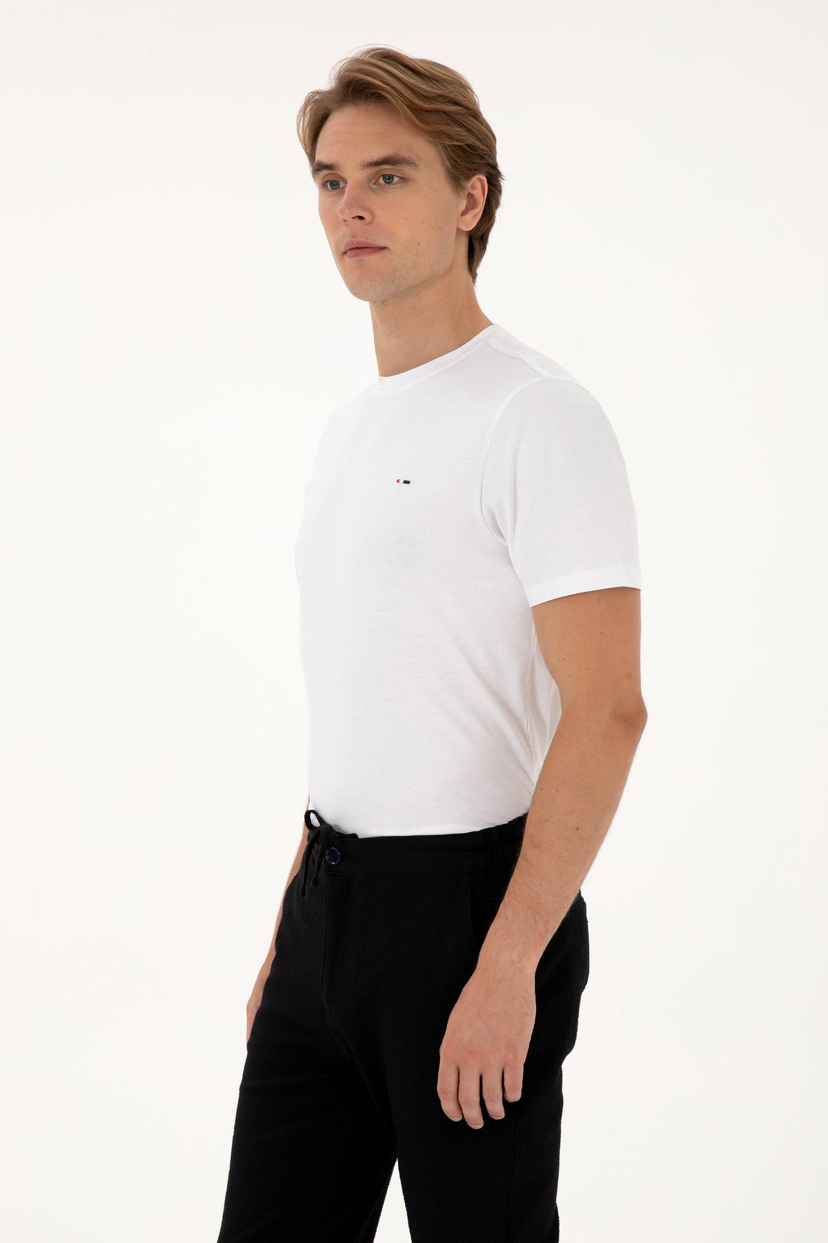 U.S. Polo Assn. bijela muška majica s okruglim izrezom i malom oznakom