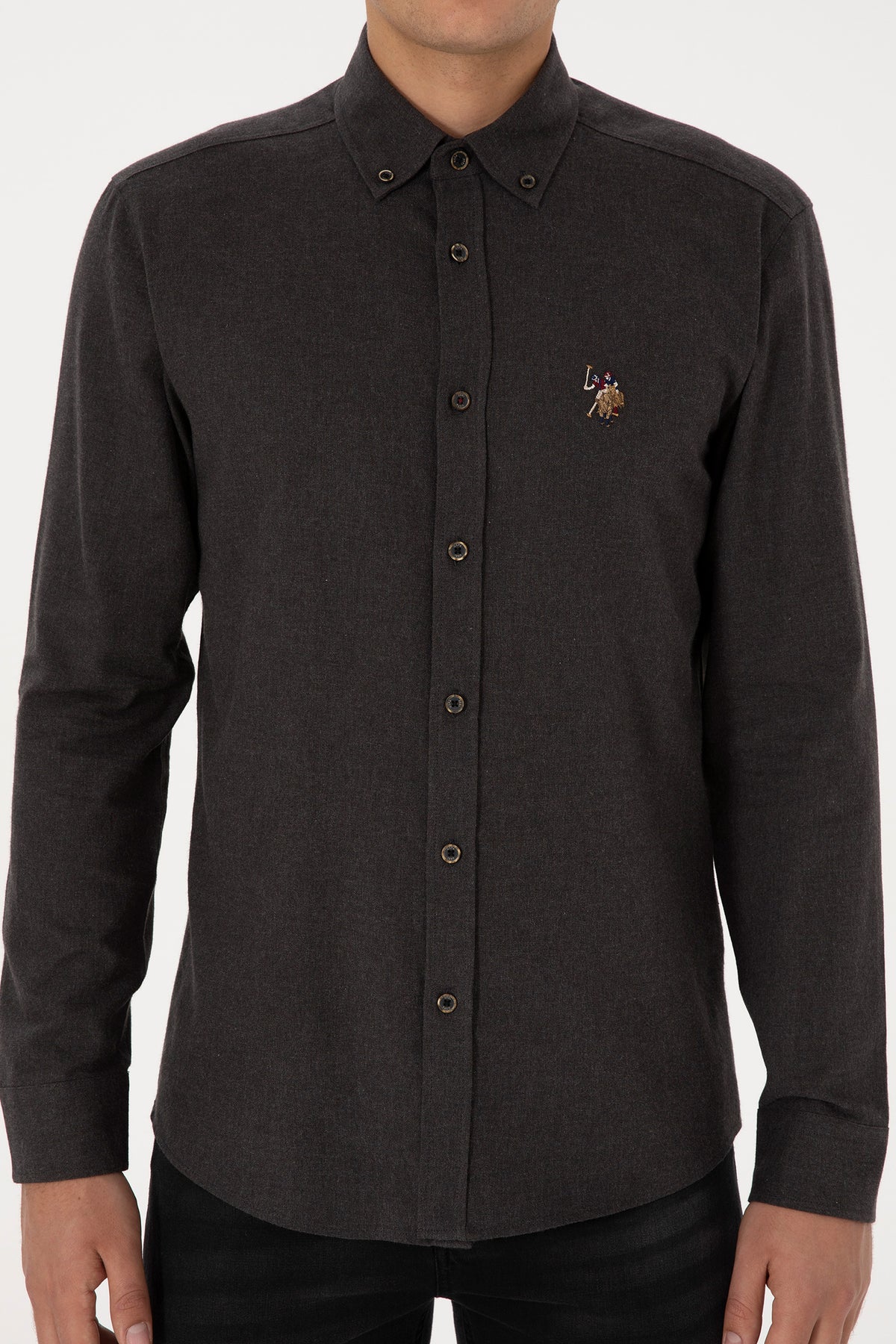 U.S. Polo Assn. crna muška button-down košulja