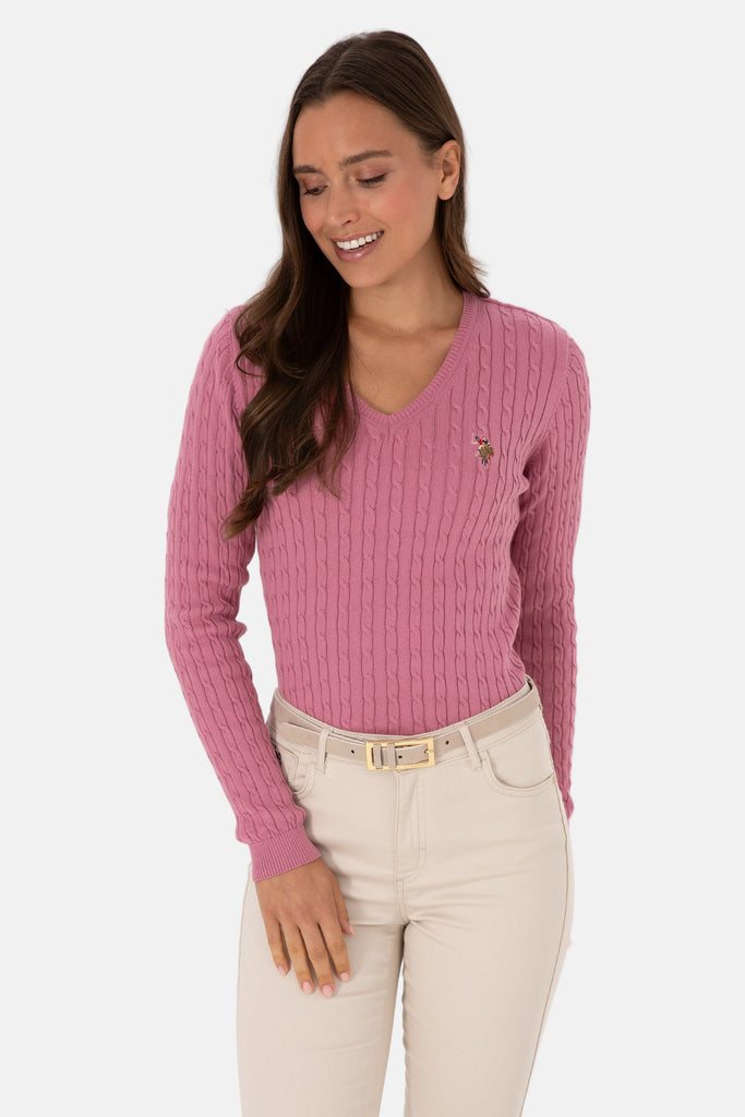 U.S. Polo Assn. pink ženski džemper (2226089VR167)-[SKU]