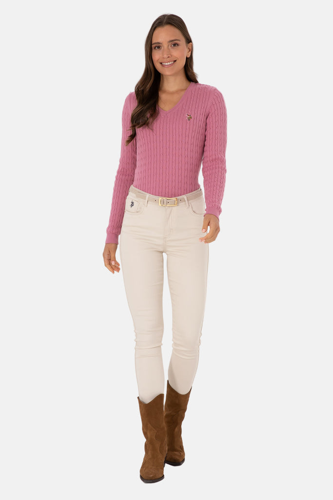 U.S. Polo Assn. pink ženski džemper (2226089VR167)-[SKU]