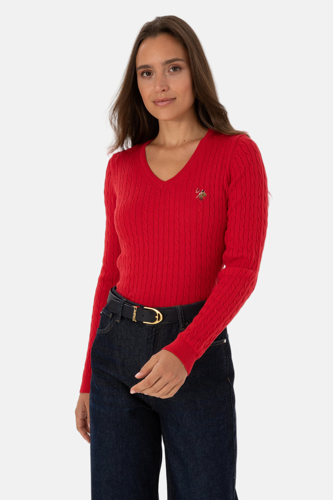 U.S. Polo Assn. crveni ženski džemper (2226089VR171)-[SKU]