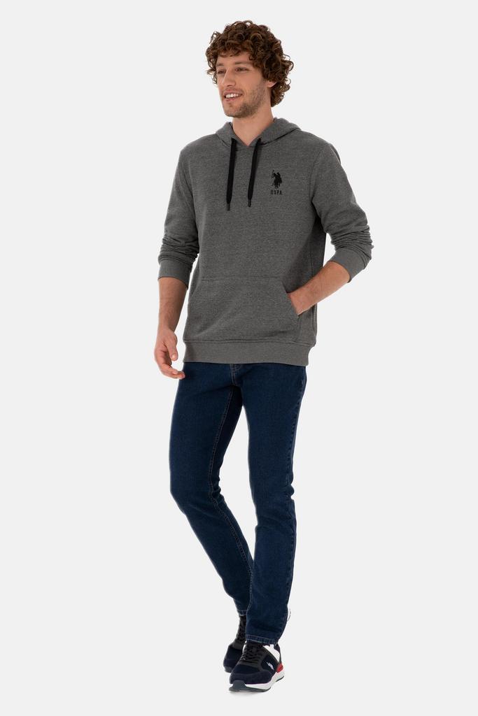 U.S. Polo Assn. siva muška dukserica sa kapuljačom-[SKU]