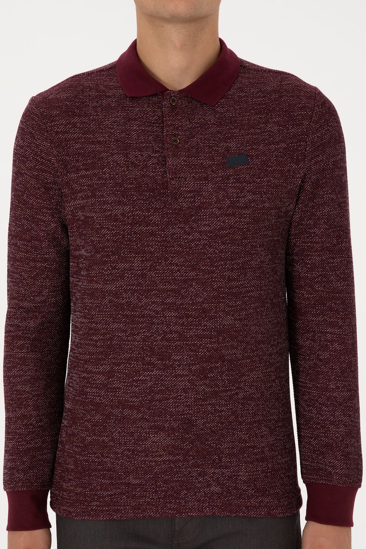 U.S. Polo Assn. bordo muška polo majica s mikro uzorkom