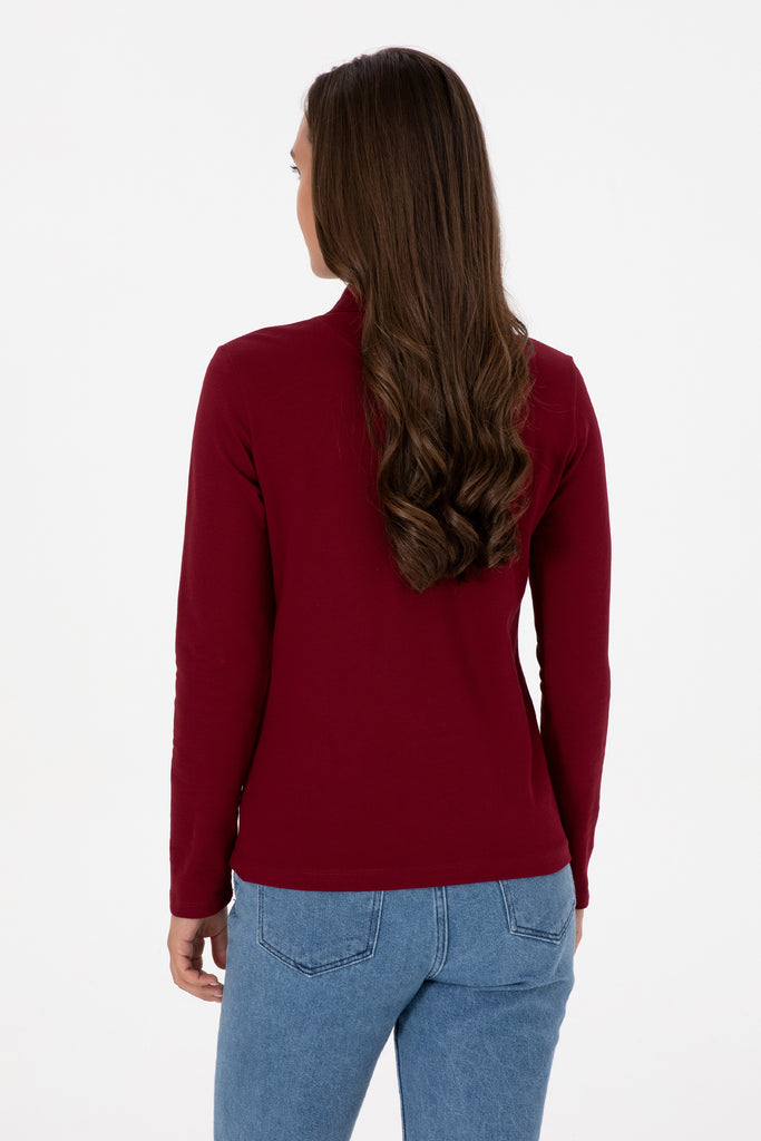 U.S. Polo Assn. bordo ženska polo majica dugih rukava-[SKU]