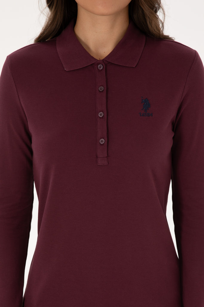 U.S. Polo Assn. bordo ženska polo majica dugih rukava-[SKU]