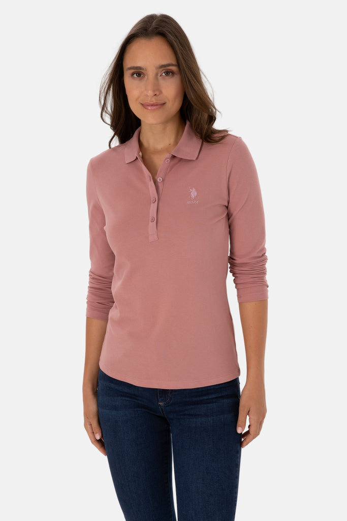 U.S. Polo Assn. roza ženska majica s dugim rukavima-[SKU]