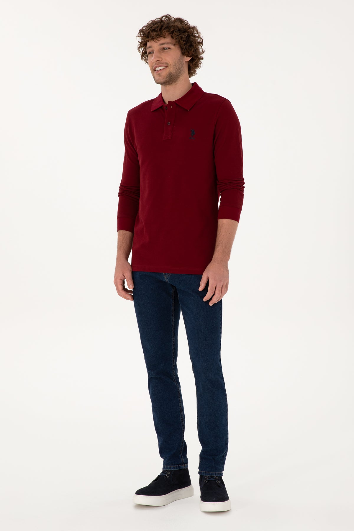 U.S. Polo Assn. bordo muška polo majica dugih rukava