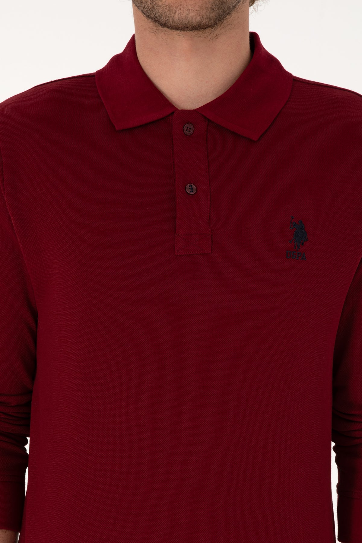 U.S. Polo Assn. bordo muška polo majica dugih rukava