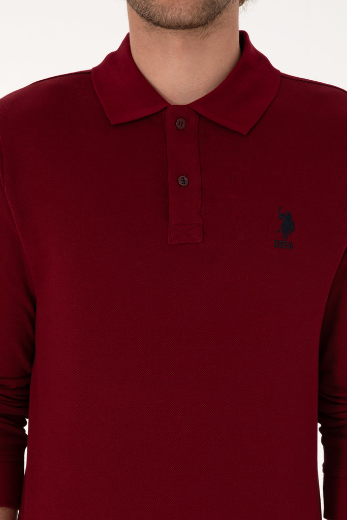 U.S. Polo Assn. bordo muška polo majica dugih rukava-[SKU]