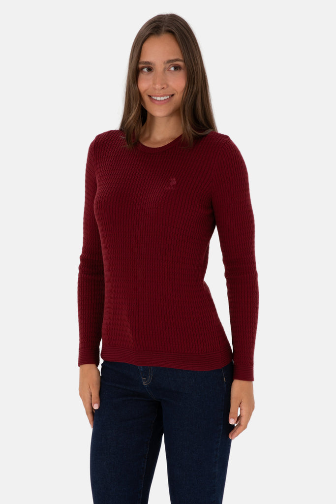 U.S. Polo Assn. bordo ženski džemper (2226393VR014)-[SKU]