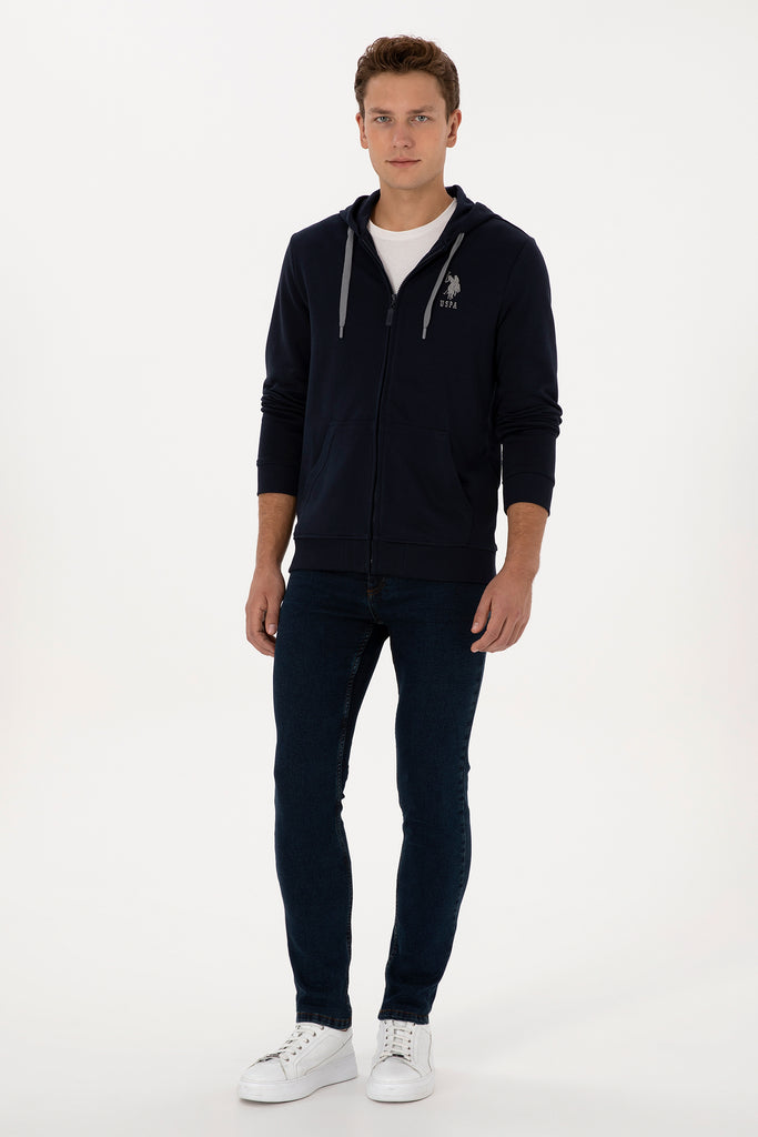 U.S. Polo Assn. teget plava muška dukserica sa kapuljačom-[SKU]