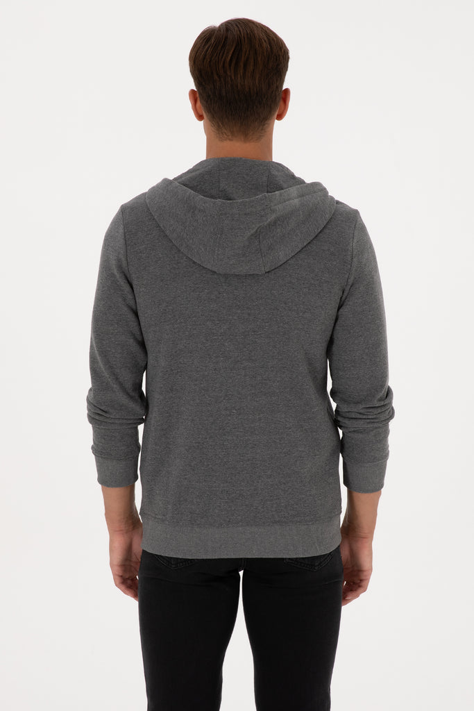 U.S. Polo Assn. siva muška dukserica sa kapuljačom-[SKU]