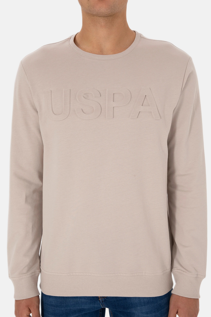 U.S. Polo Assn. bež muška majica s teksturalnim detaljima-[SKU]