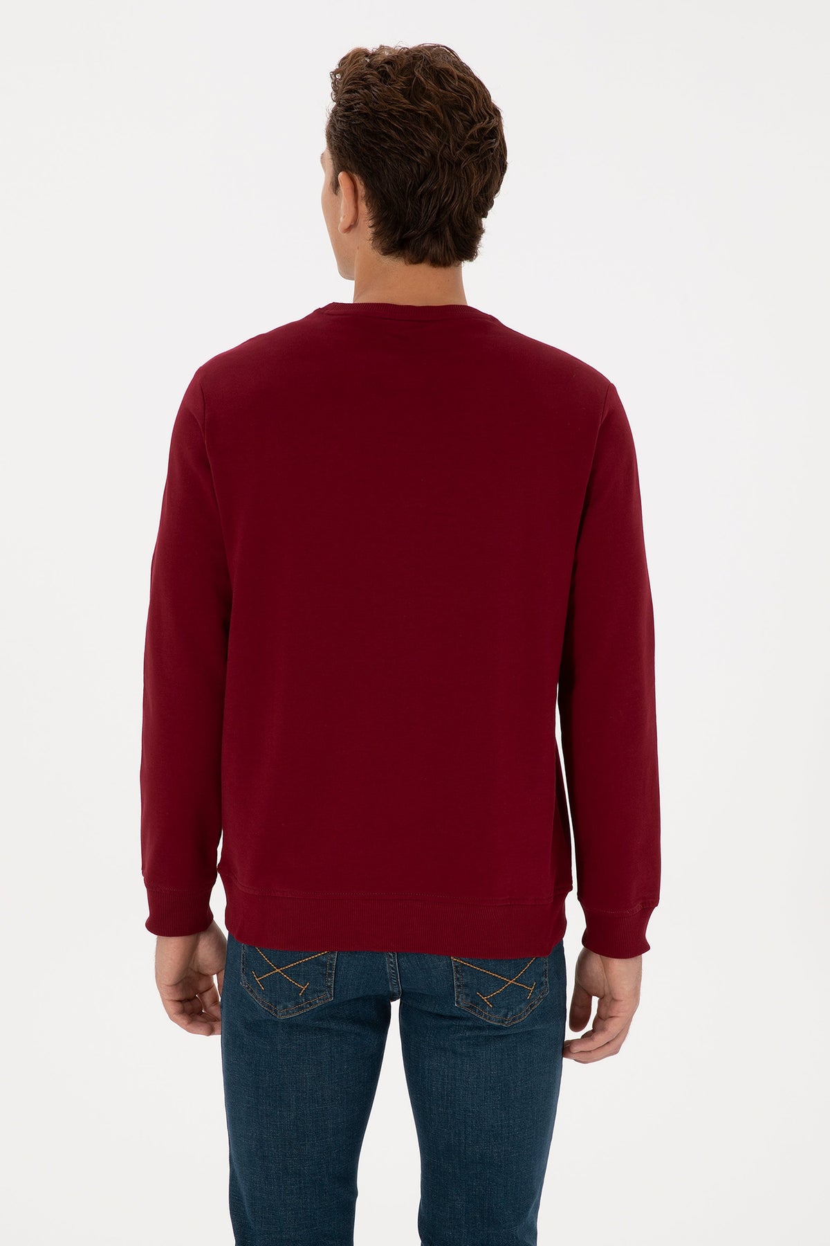 U.S. Polo Assn. bordo muška majica dugih rukava s reljefnim logotipom