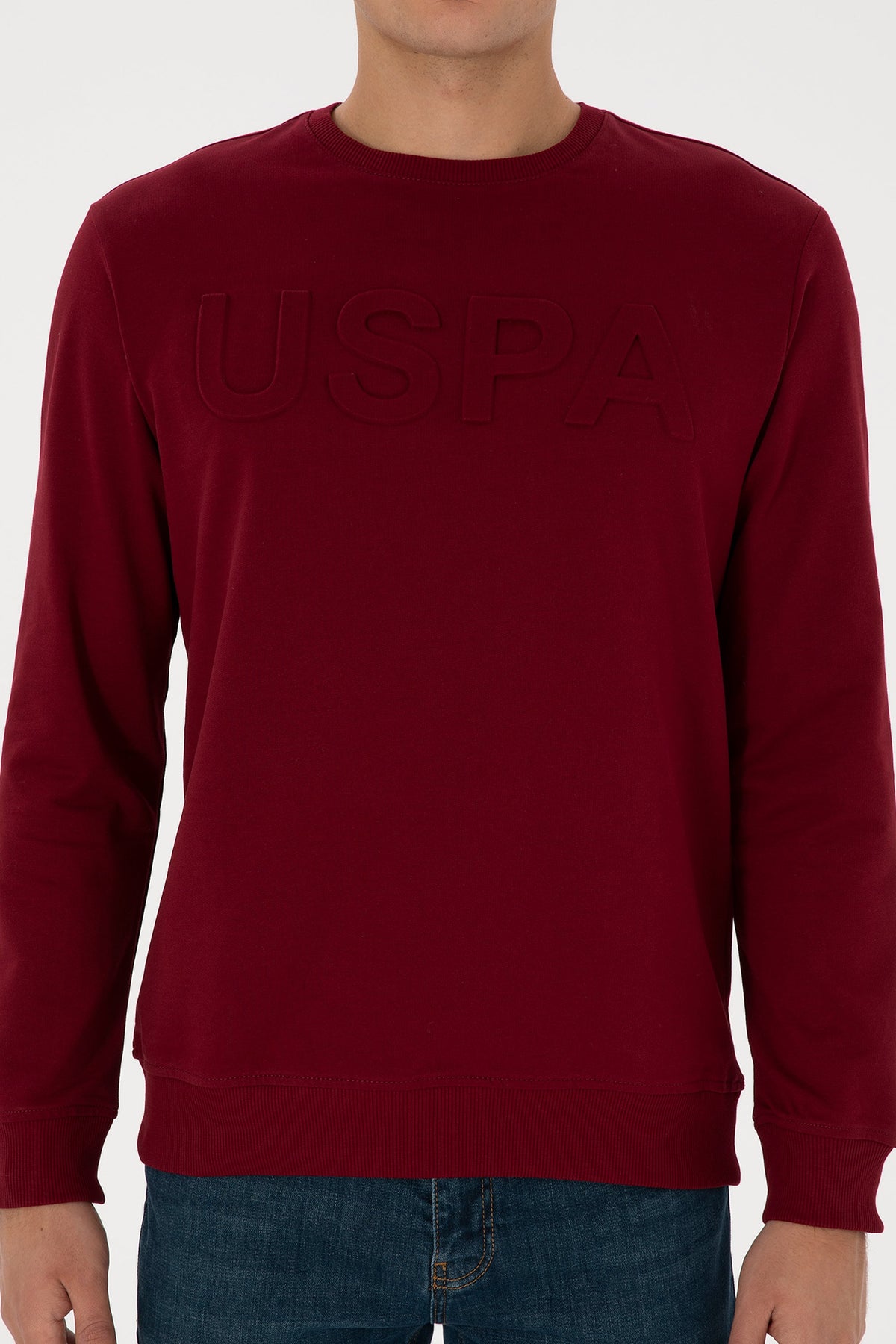 U.S. Polo Assn. bordo muška majica dugih rukava s reljefnim logotipom