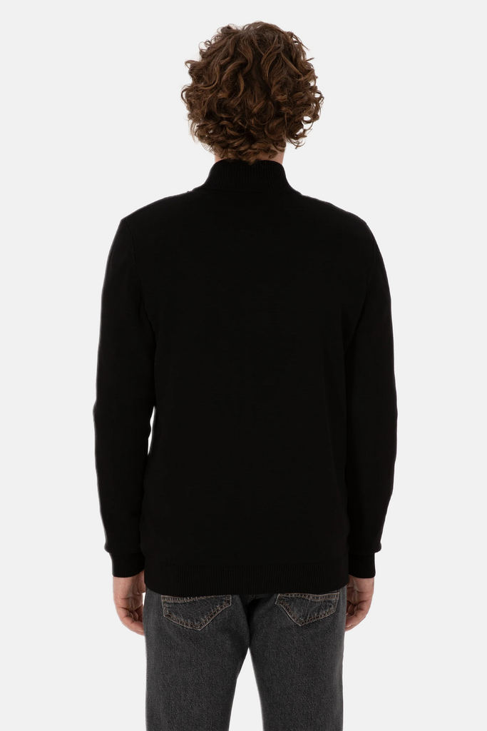 U.S. Polo Assn. crni muški džemper sa rajsferšlusom-[SKU]