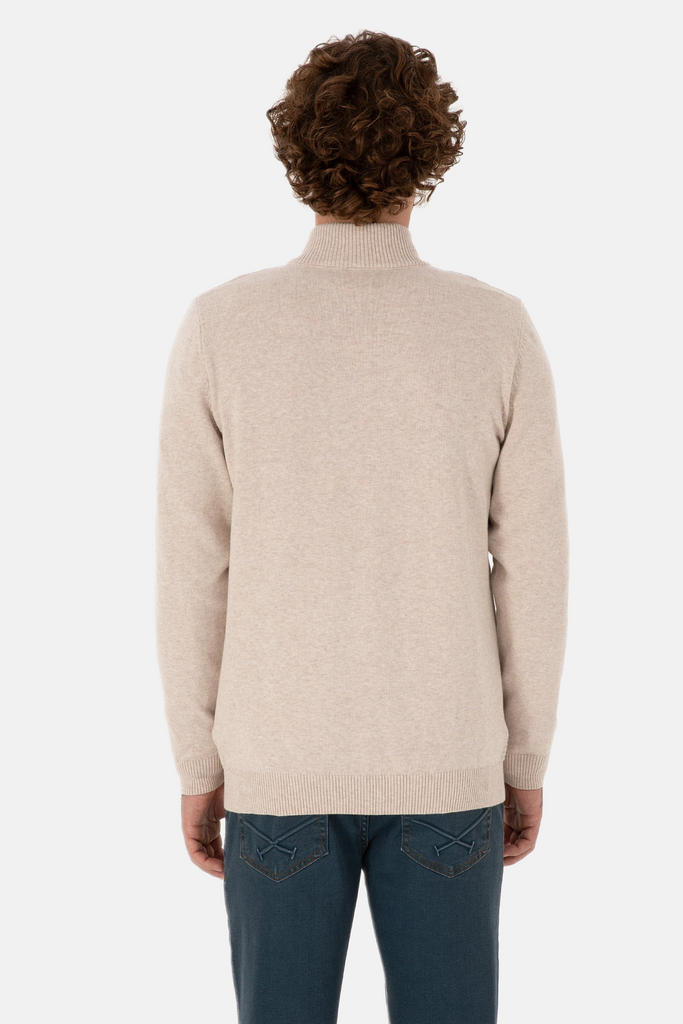 U.S. Polo Assn. bež muški džemper sa rajsferšlusom-[SKU]