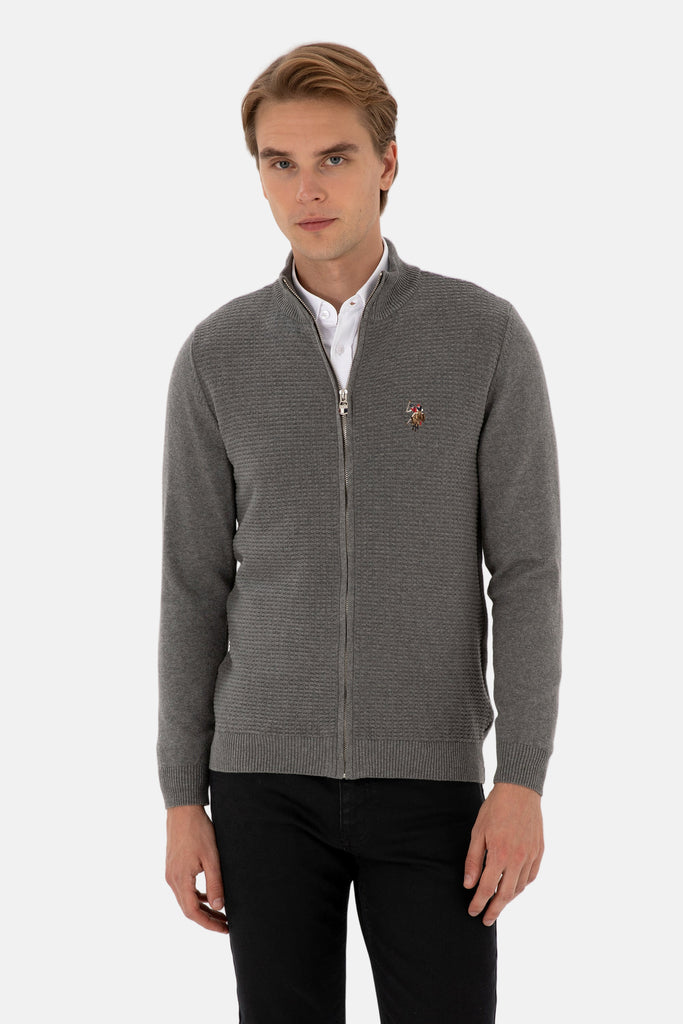 U.S. Polo Assn. sivi muški džemper (2227188VR086)-[SKU]