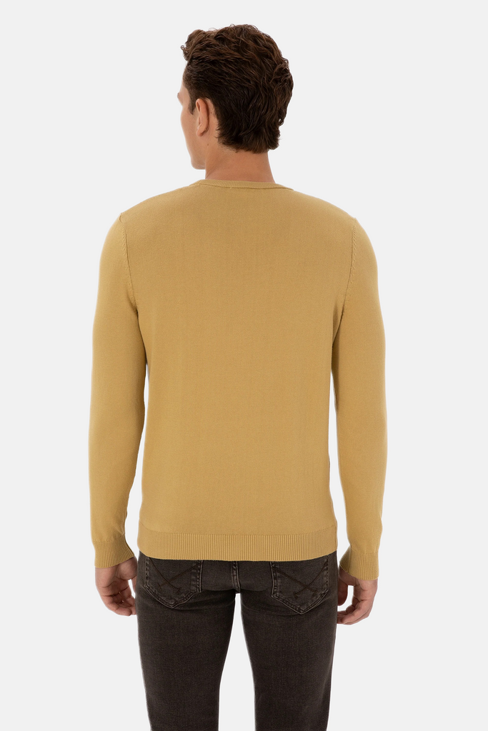 U.S. Polo Assn. smeđi muški džemper okrugli vrat-[SKU]