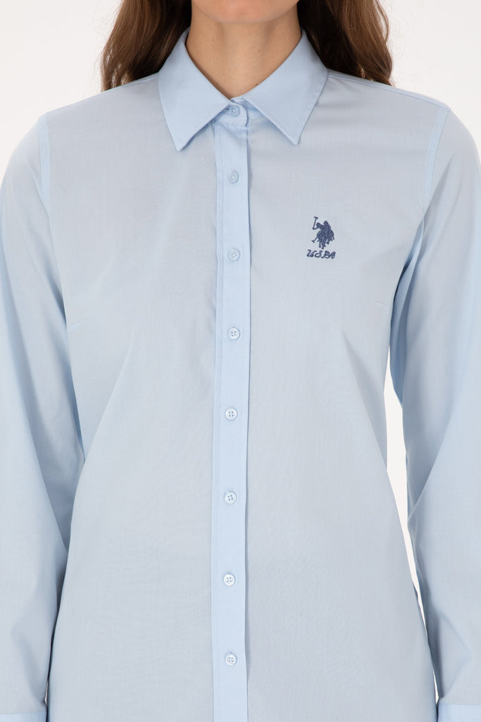 U.S. Polo Assn. svijetlo plava ženska košulja s dugim rukavima-[SKU]