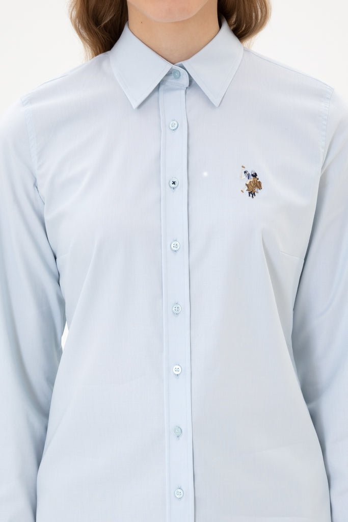 U.S. Polo Assn. svijetlo plava ženska košulja dugih rukava-[SKU]