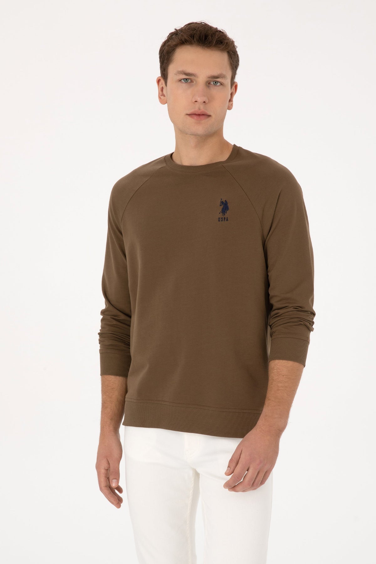 U.S. Polo Assn. khaki muška majica s dugim rukavima