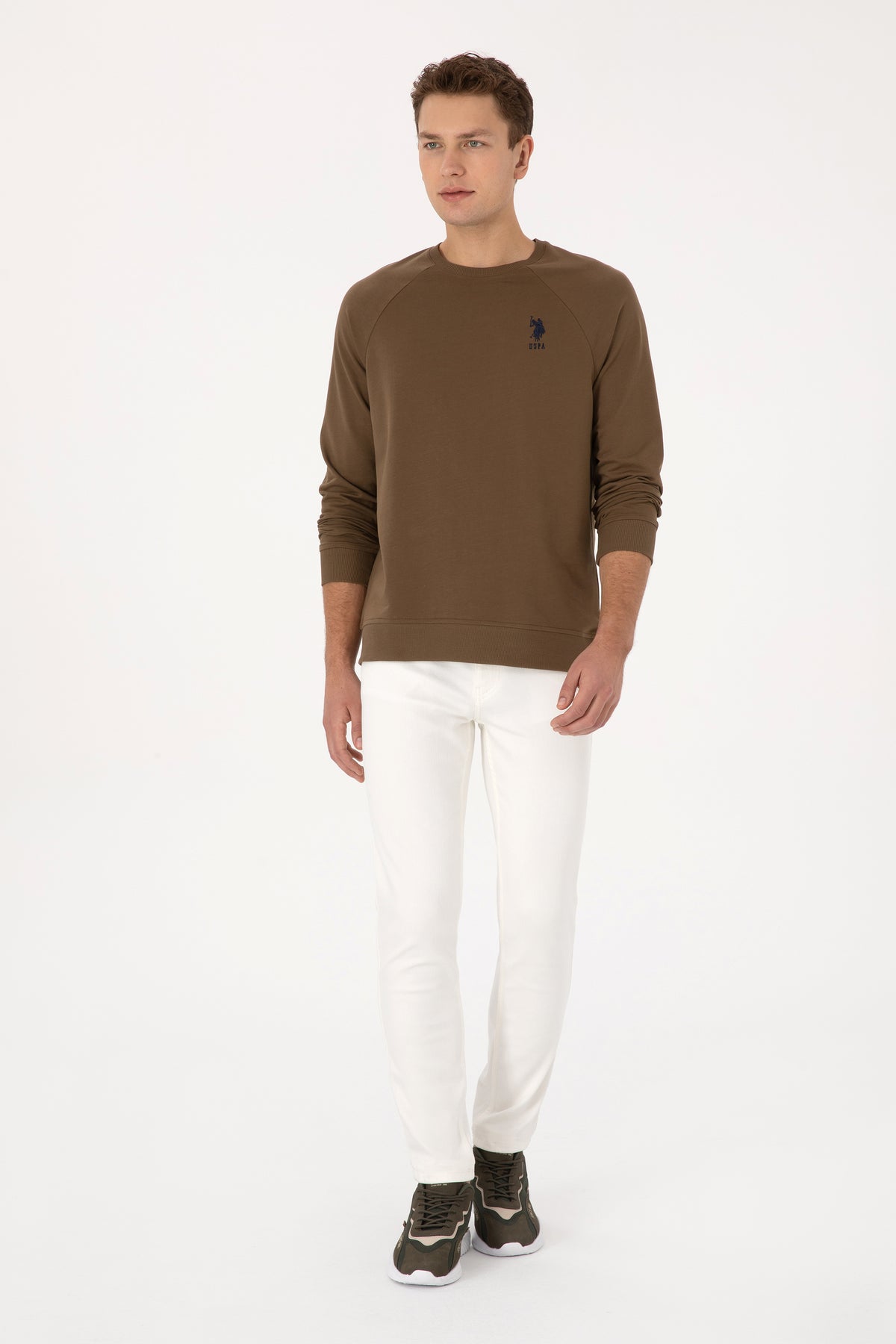 U.S. Polo Assn. kaki muška majica sa raglan rukavima