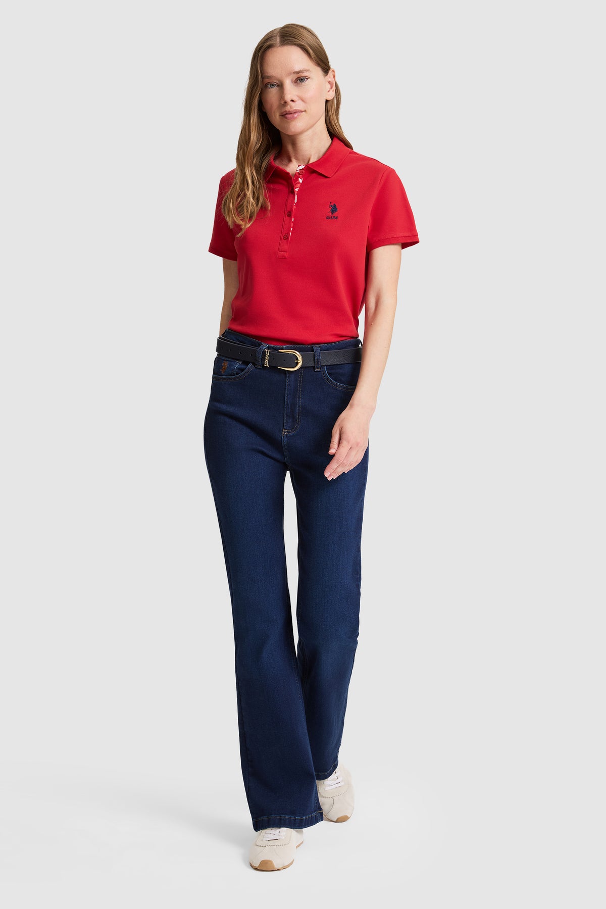 U.S. Polo Assn. crvena ženska polo majica kratkih rukava