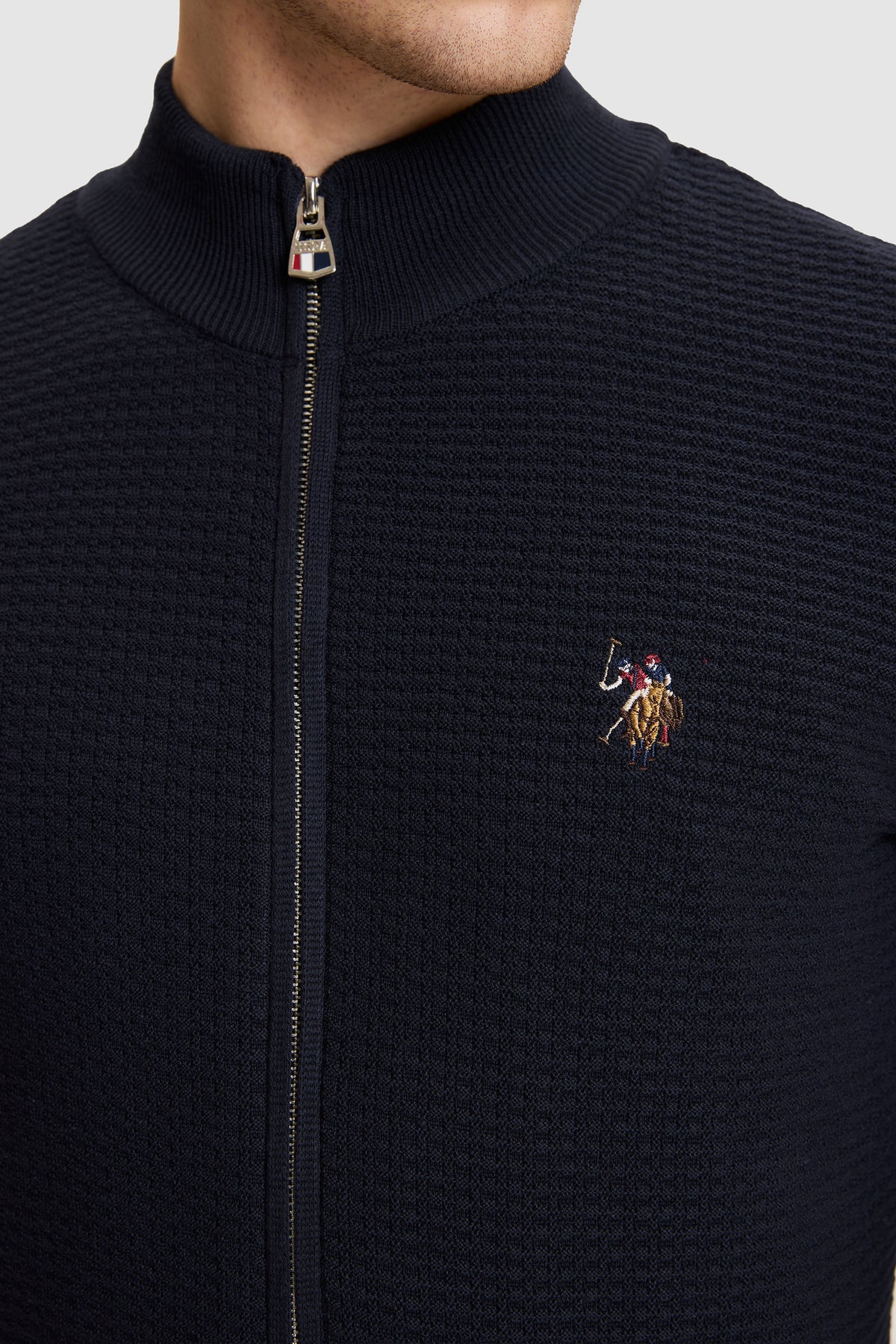 U.S. Polo Assn. teget muški kardigan s patentom