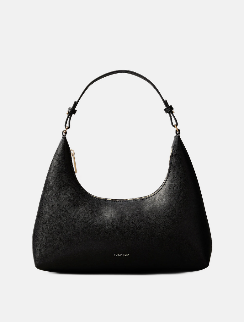 Calvin Klein crna ženska torba sa zlatnim detaljima-[SKU]