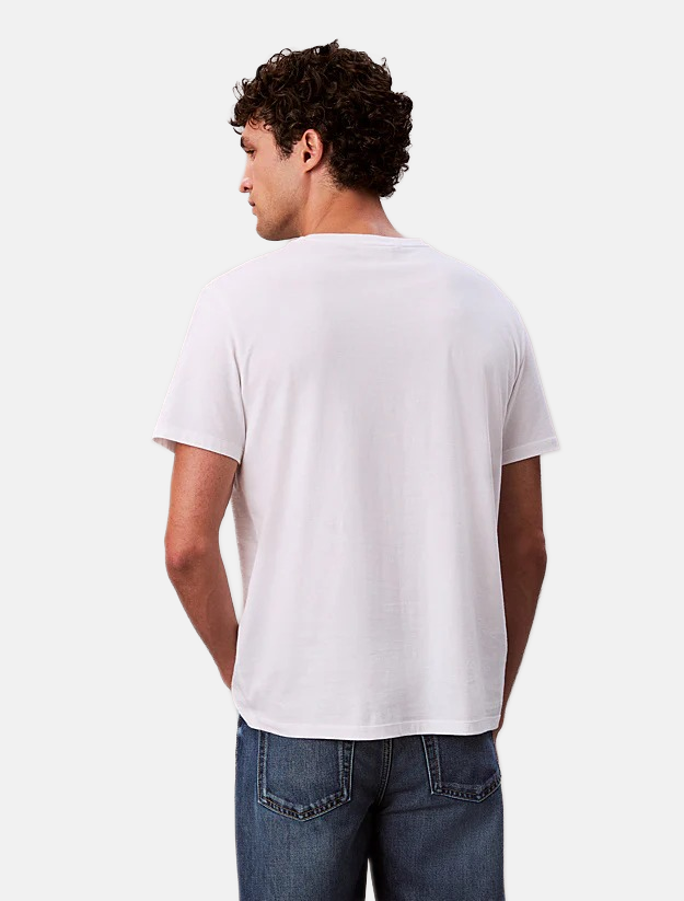 Calvin Klein bijela muška majica sa šivenim znakom-[SKU]