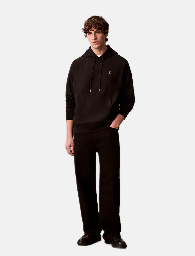 Calvin Klein crna muška dukserica sa kapuljačom-[SKU]