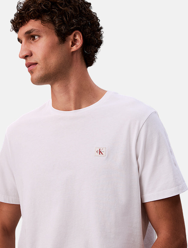 Calvin Klein bijela muška majica sa šivenim znakom-[SKU]