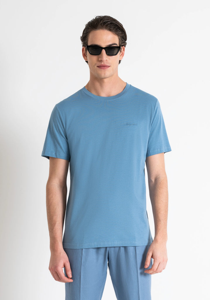 Antony Morato plava muška majica s okruglim izrezom
