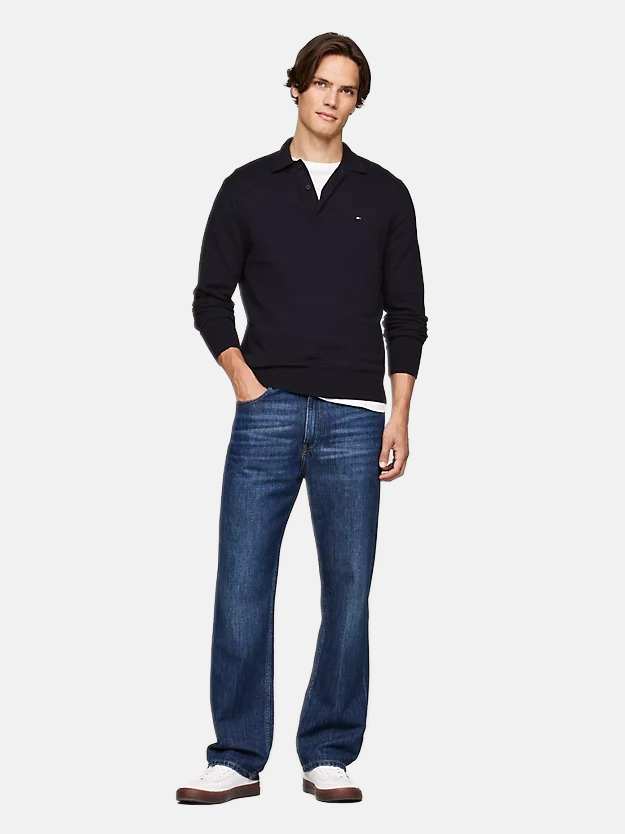 Tommy Hilfiger plavi muški džemper od kašmira-[SKU]