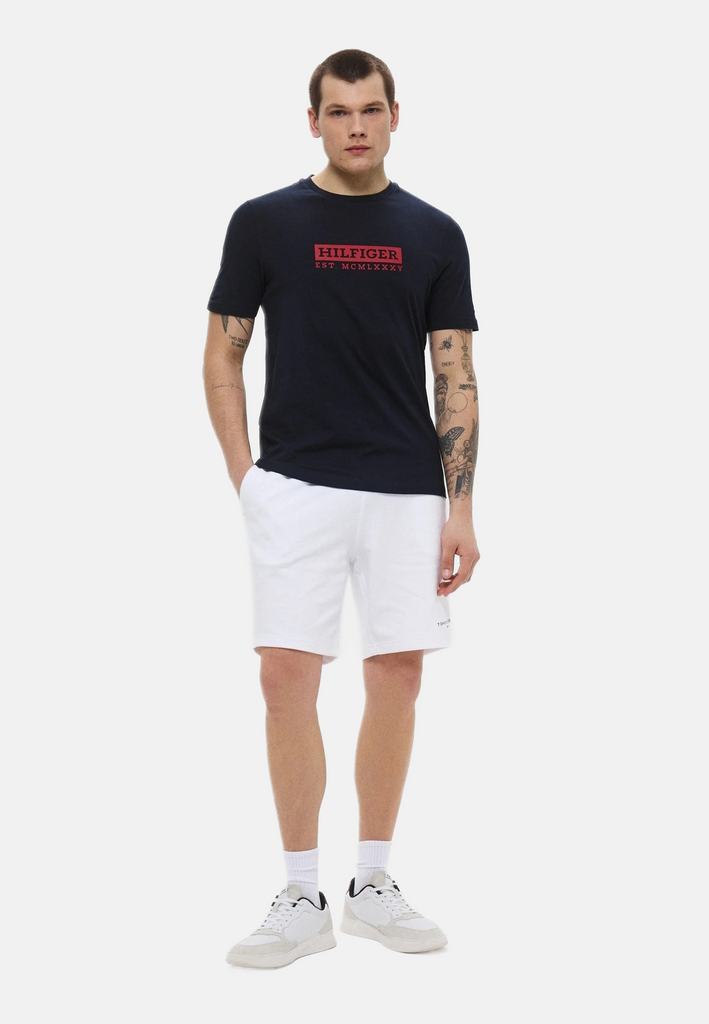 Tommy Hilfiger plava muška majica s natpisom-[SKU]