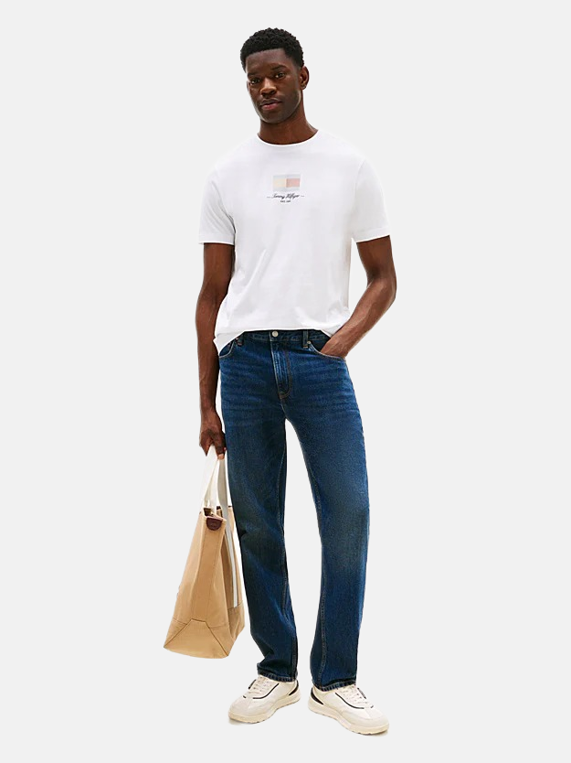 Tommy Hilfiger bijela muška majica sa slikom na sredini-[SKU]