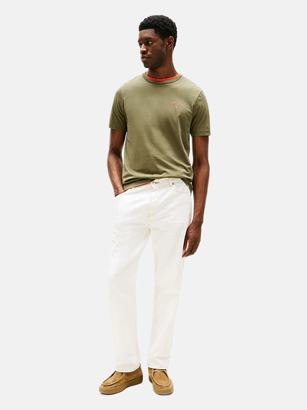 Tommy Hilfiger zelena muška majica sa velikom aplikacijom na leđima-[SKU]