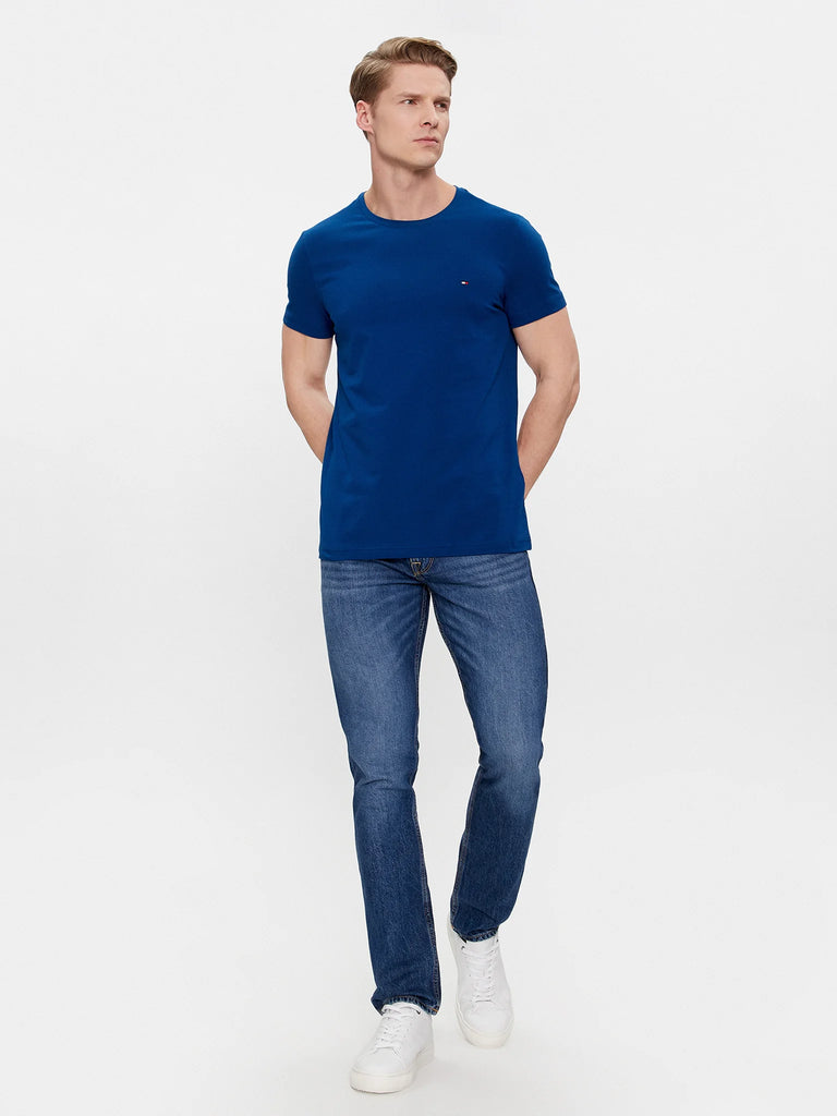 Tommy Hilfiger plava muška majica s okruglim izrezom-[SKU]