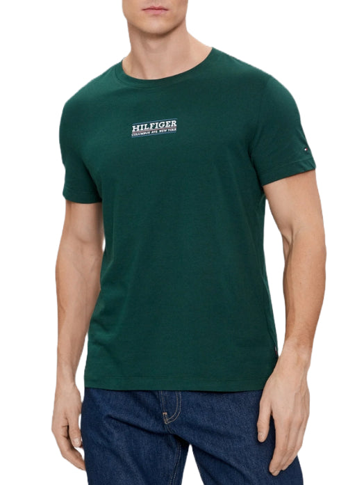 Tommy Hilfiger zelena muška majica s okruglom kragnom