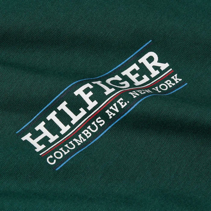Tommy Hilfiger zelena muška majica s okruglom kragnom-[SKU]