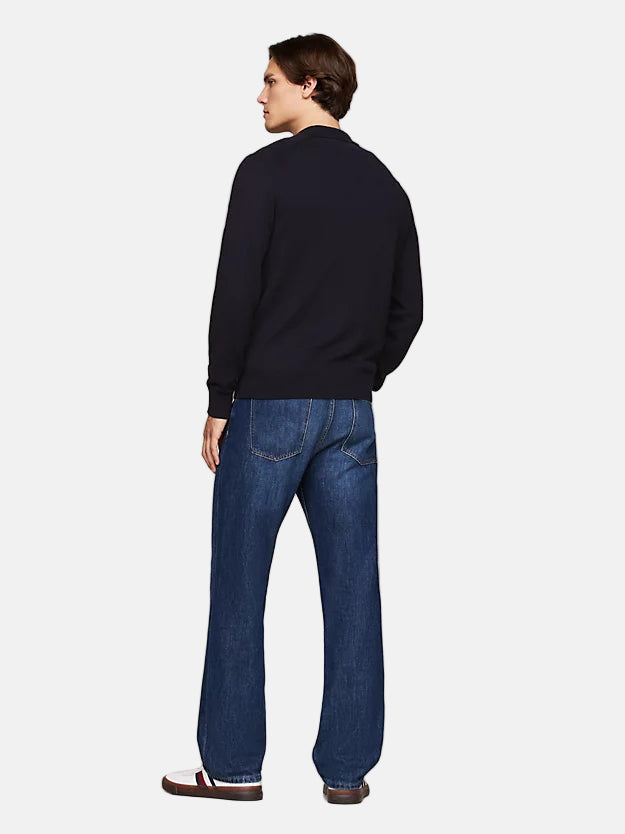 Tommy Hilfiger plavi muški džemper od kašmira-[SKU]