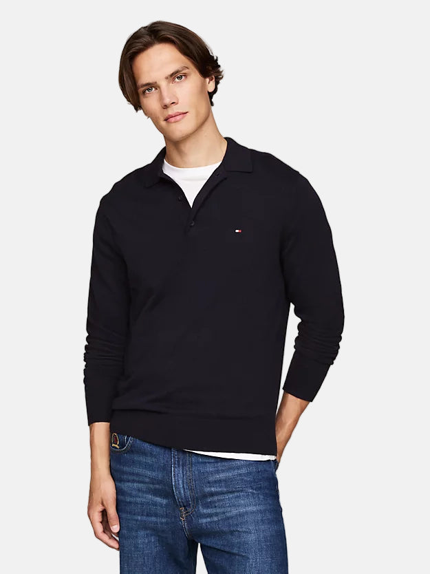 Tommy Hilfiger plavi muški džemper od kašmira-[SKU]